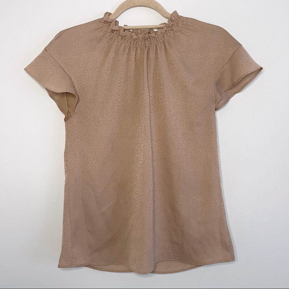 Relaxed Blouse with Flutter Sleeves
